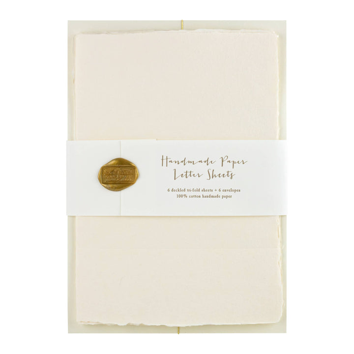Oblation Papers & Press Stationery Set Cream Handmade Paper Letter Sheets