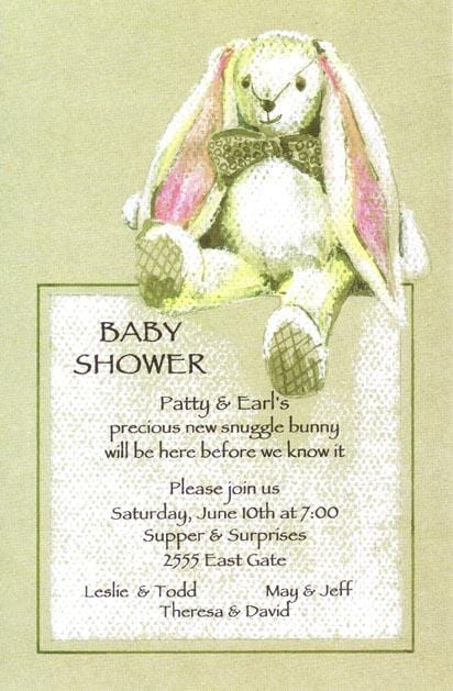 Odd Balls Invitations Blank Invitations Beige Bunny Blank Invitations