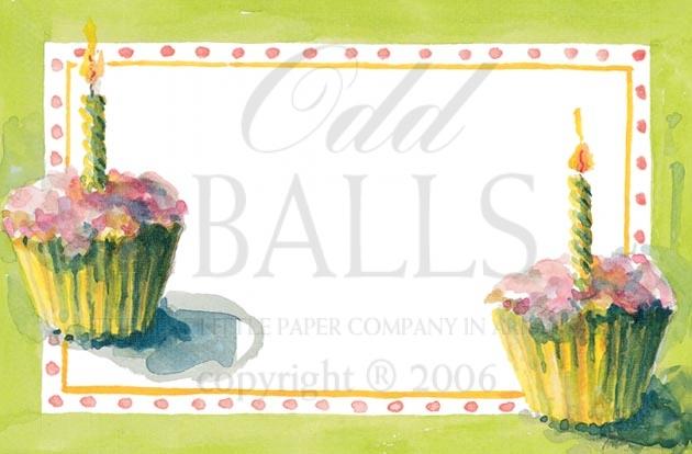 Odd Balls Invitations Blank Invitations Cupcakes Blank Invitations