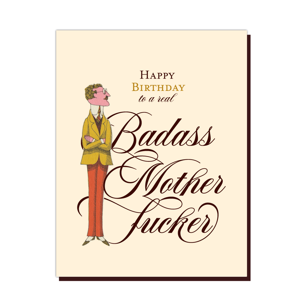 OffensiveDelightful Card Badass Guy Birthday Card