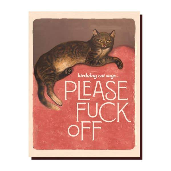 OffensiveDelightful Card Birthday Cat Card