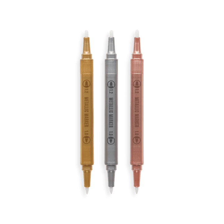 OOLY Art Paper Modern Trio Dual Tip Metallic Markers - Set of 3