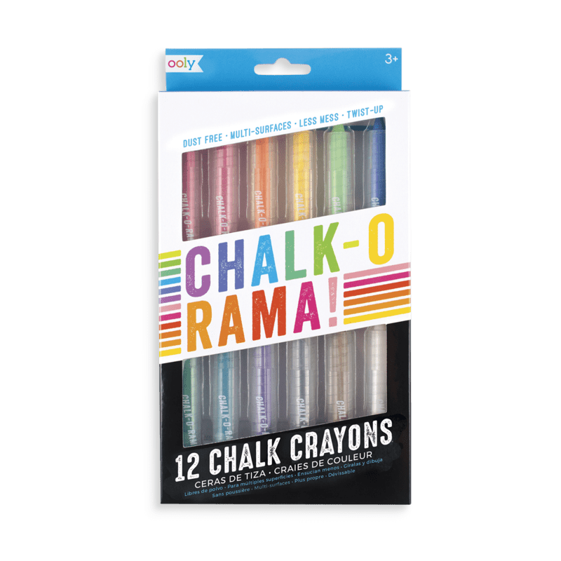 OOLY Art Supplies Chalk-O-Rama Dustless Chalk Crayons