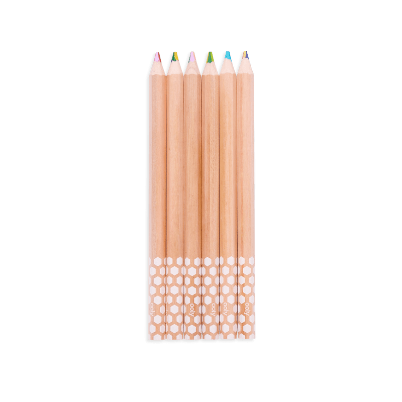 OOLY Art Supplies Kaleidoscope Multi-Colored Pencils (Set of 6)