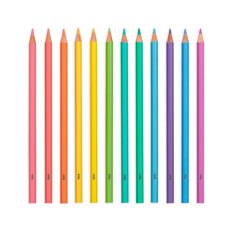 OOLY Art Supplies Pastel Hues Colored Pencil Set of 12