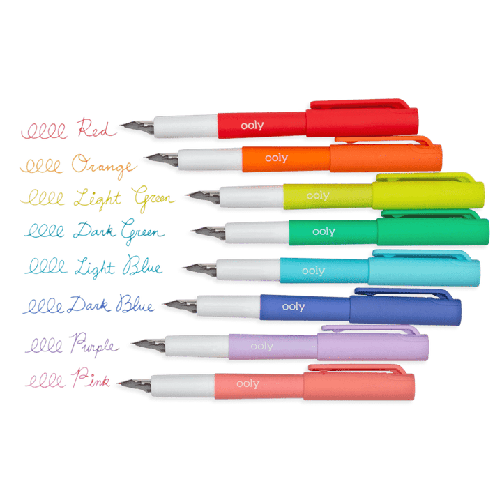 OOLY Fountain Pen Color Write Fountain Pens - Set of 8