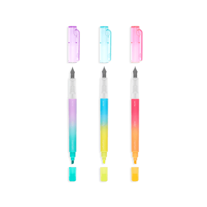 OOLY Fountain Pen Writer's Duo 2 in 1 Fountain Pens + Highlighters