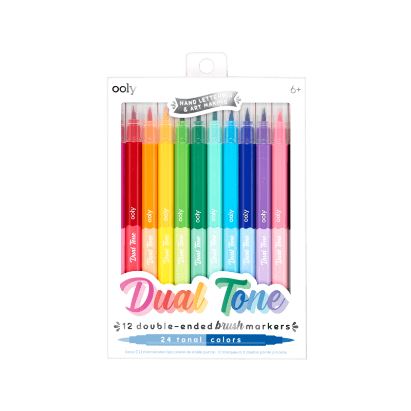 OOLY Markers Dual Tone Double Ended Brush Marker - Set of 12