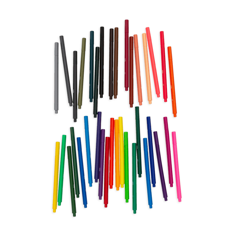 OOLY Markers Seriously Fine Felt Tip Markers - Set of 36