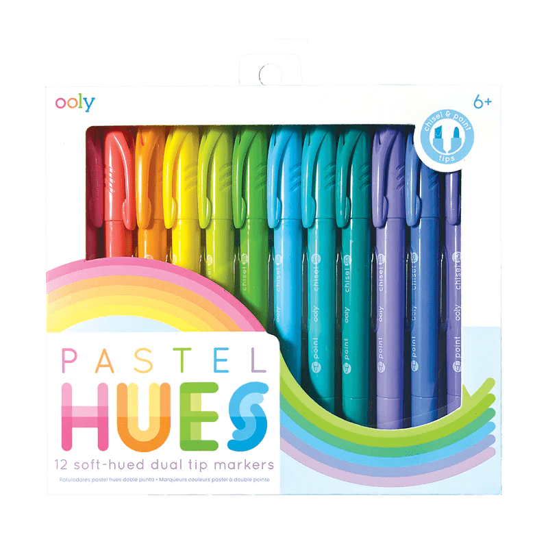 OOLY Pen and Pencils Pastel Hues Dual Tip Markers - Set of 12