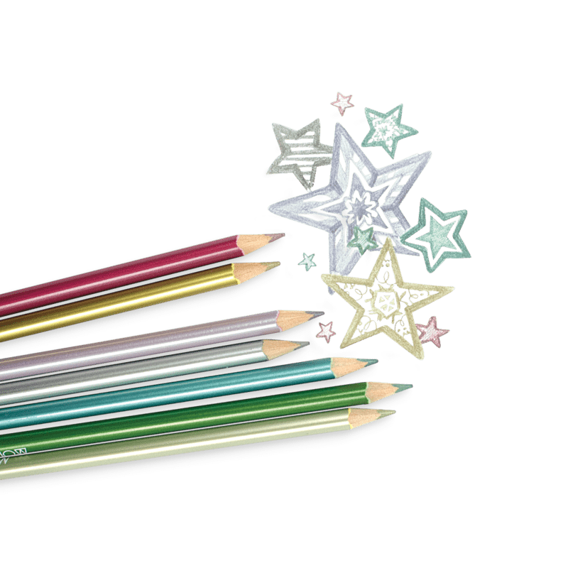 Modern Metallics Colored Pencils Set/12