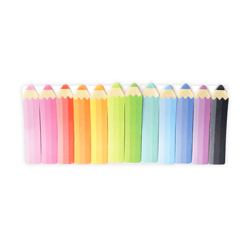 OOLY Sticky Notes Note Pals Sticky Tabs - Colorful Pencils