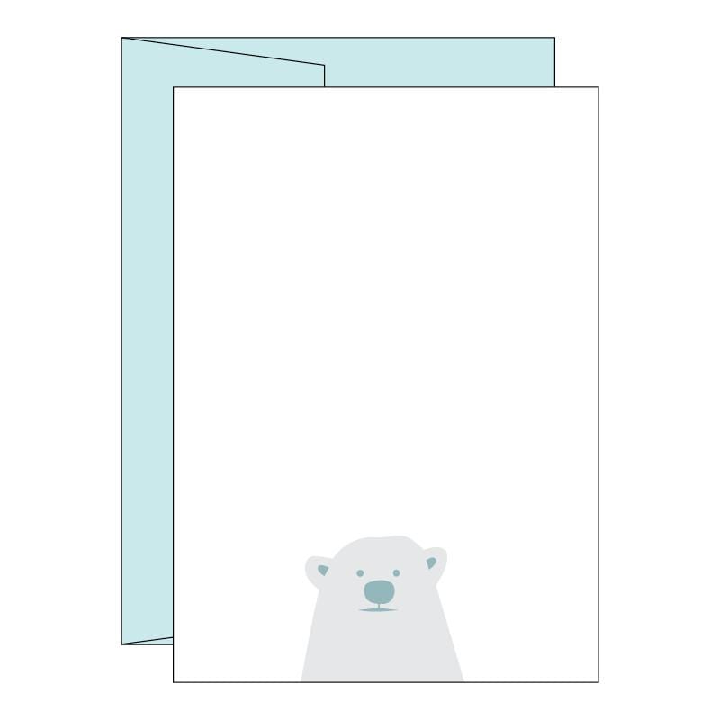 Page Stationery Blank Invitations Little Polar Bear Imprintable Invitations