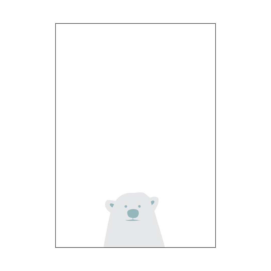 Page Stationery Blank Invitations Little Polar Bear Imprintable Invitations