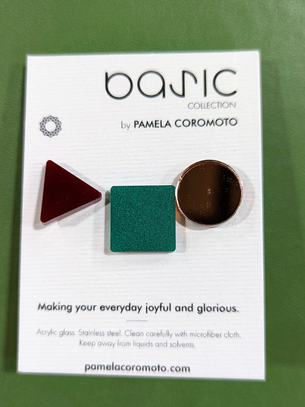 Pamela Coromoto Earrings Green BASIC -Stud Earrings Set of 3