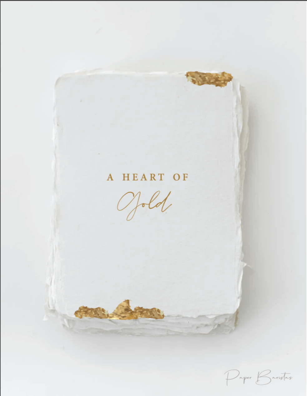 Paper Baristas Card A Heart of Gold Foil Card