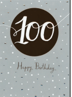 Paper Planet birthday card Happy (100th) Birthday