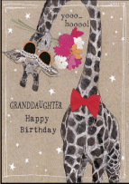 Paper Planet birthday card Happy Birthday (granddaughter)
