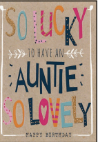 Paper Planet birthday card So Lucky to Have an Auntie So Lovely (happy birthday)