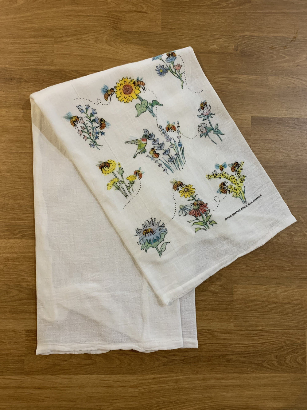 Honeybees Flour Sack Dish Towel Tea Towel Paper Sharks 