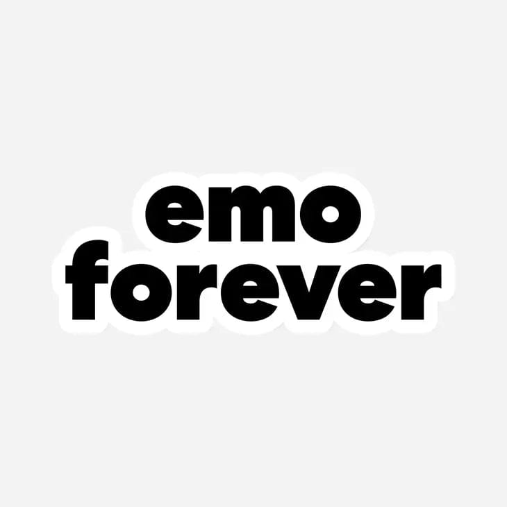 paper&stuff Sticker Emo Forever Sticker