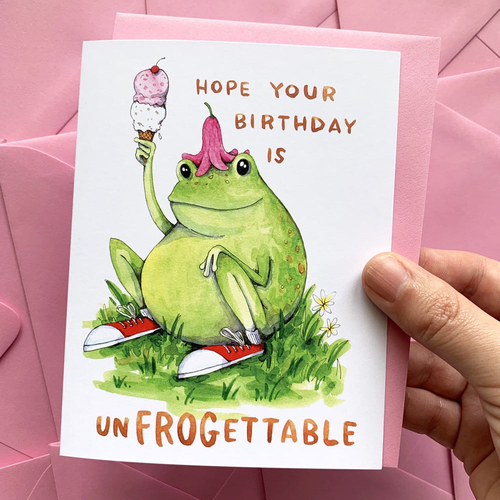 Paper Wilderness Single Card Hope Your Birthday Is Unfrogettable Card
