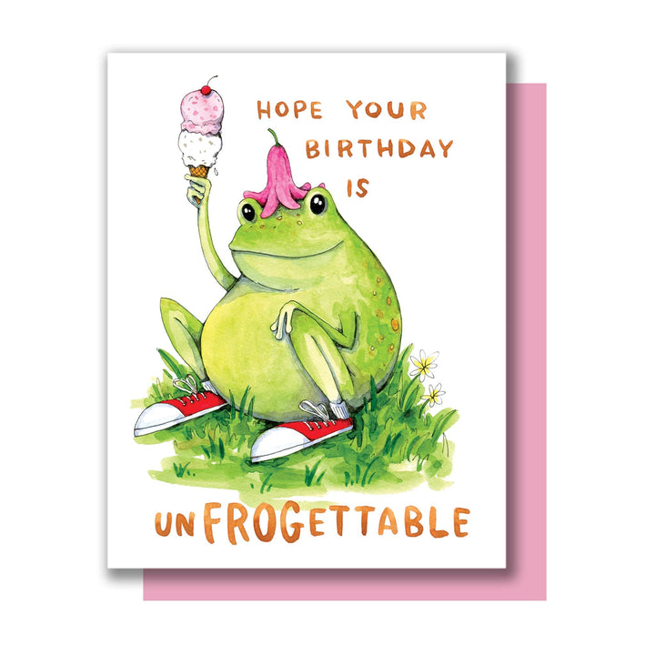 Paper Wilderness Single Card Hope Your Birthday Is Unfrogettable Card