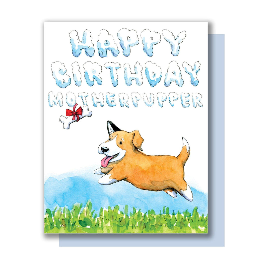 Paper Wilderness Single Card Mother Pupper Dog Puppy Happy Birthday Card