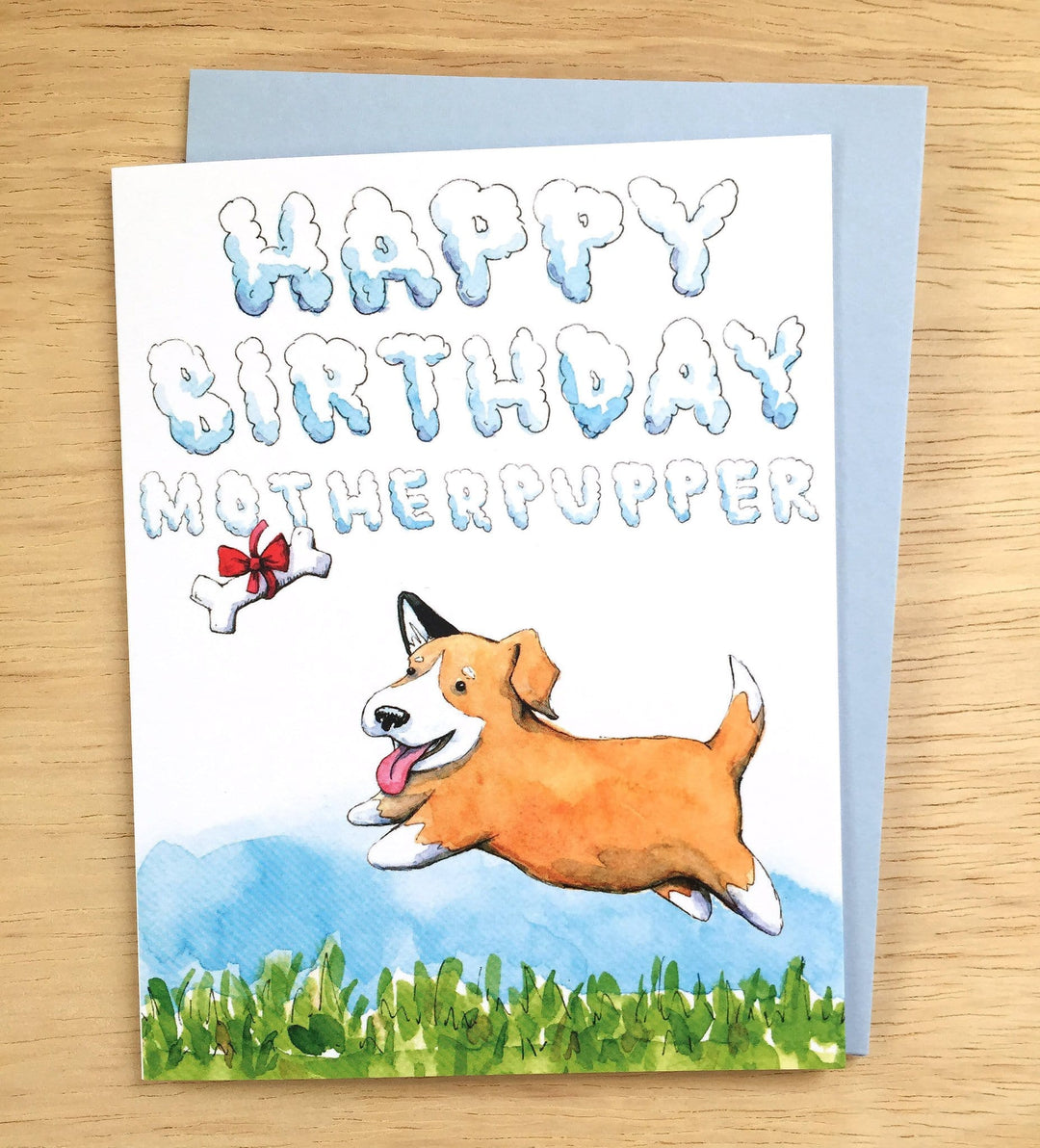 Paper Wilderness Single Card Mother Pupper Dog Puppy Happy Birthday Card