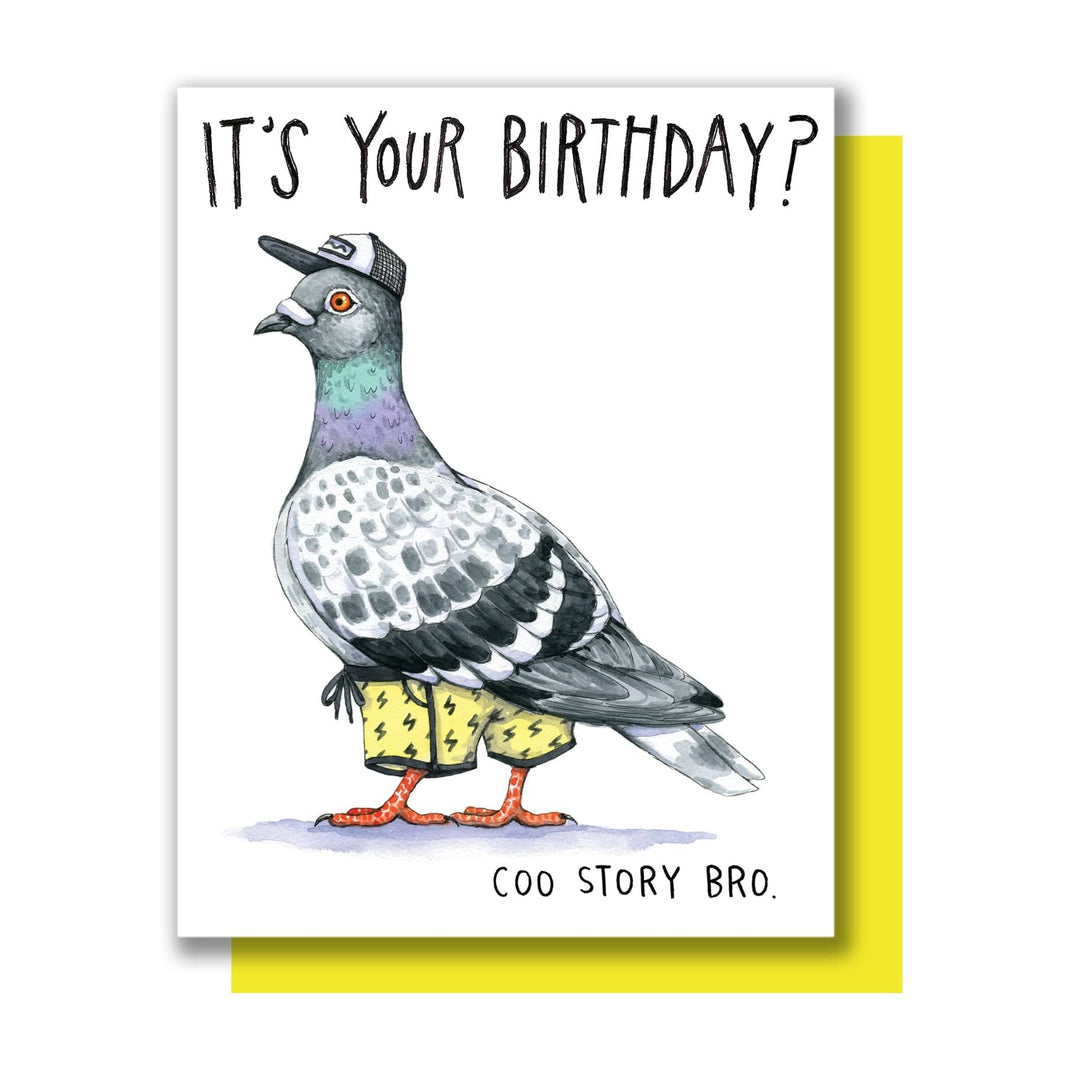 Paper Wilderness Single Card Pigeon Birthday Card