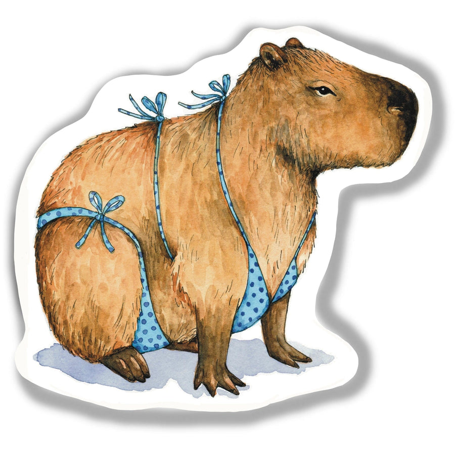 Paper Wilderness Sticker Capybara in Bikini Sticker