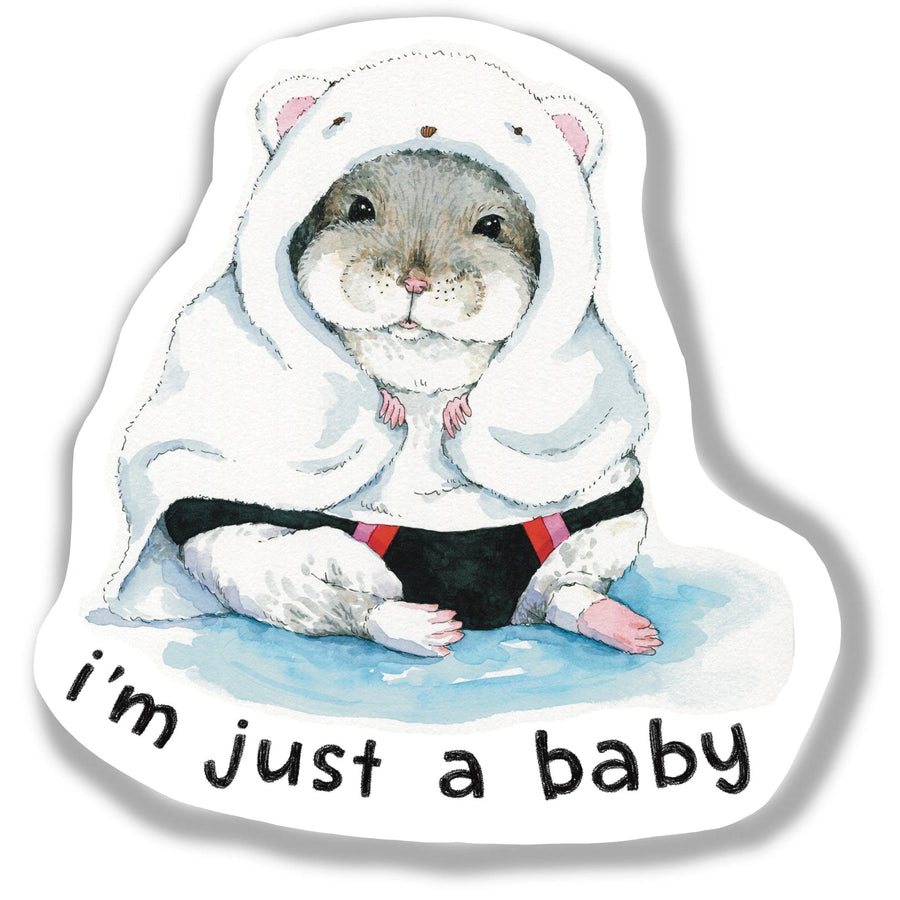 Paper Wilderness Sticker Just A Baby Hamster Sticker