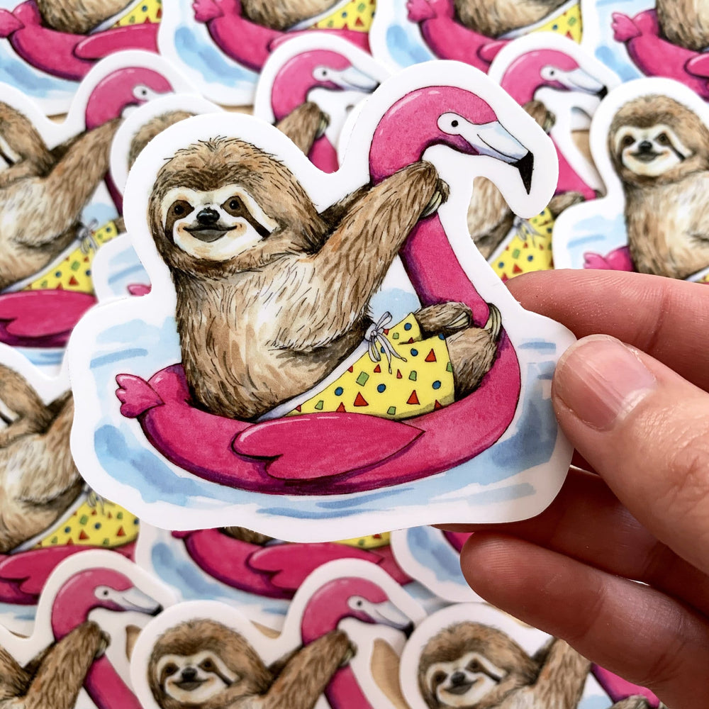 Paper Wilderness Sticker Swimsuit Sloth Sticker