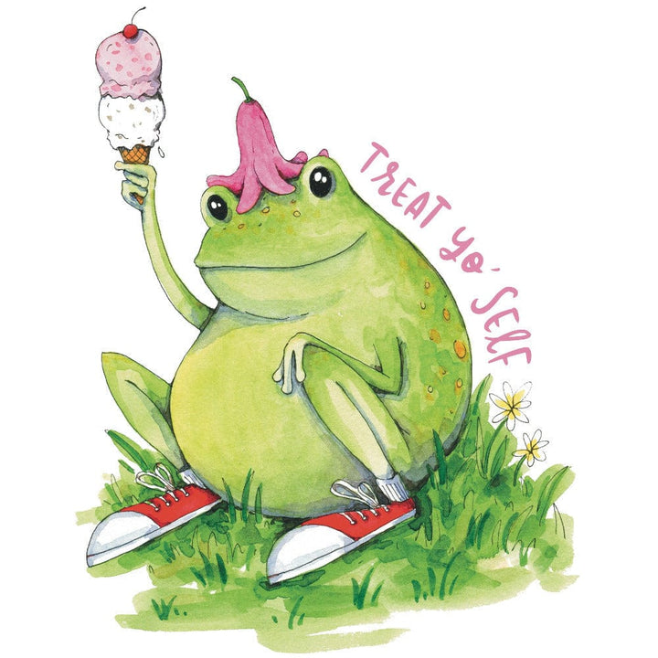 Paper Wilderness Sticker Treat Yo' Self Frog Sticker