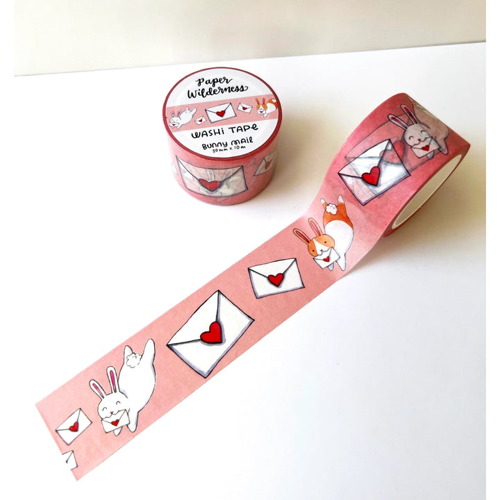 Paper Wilderness Tape Bunny Mail 30mm Washi Tape