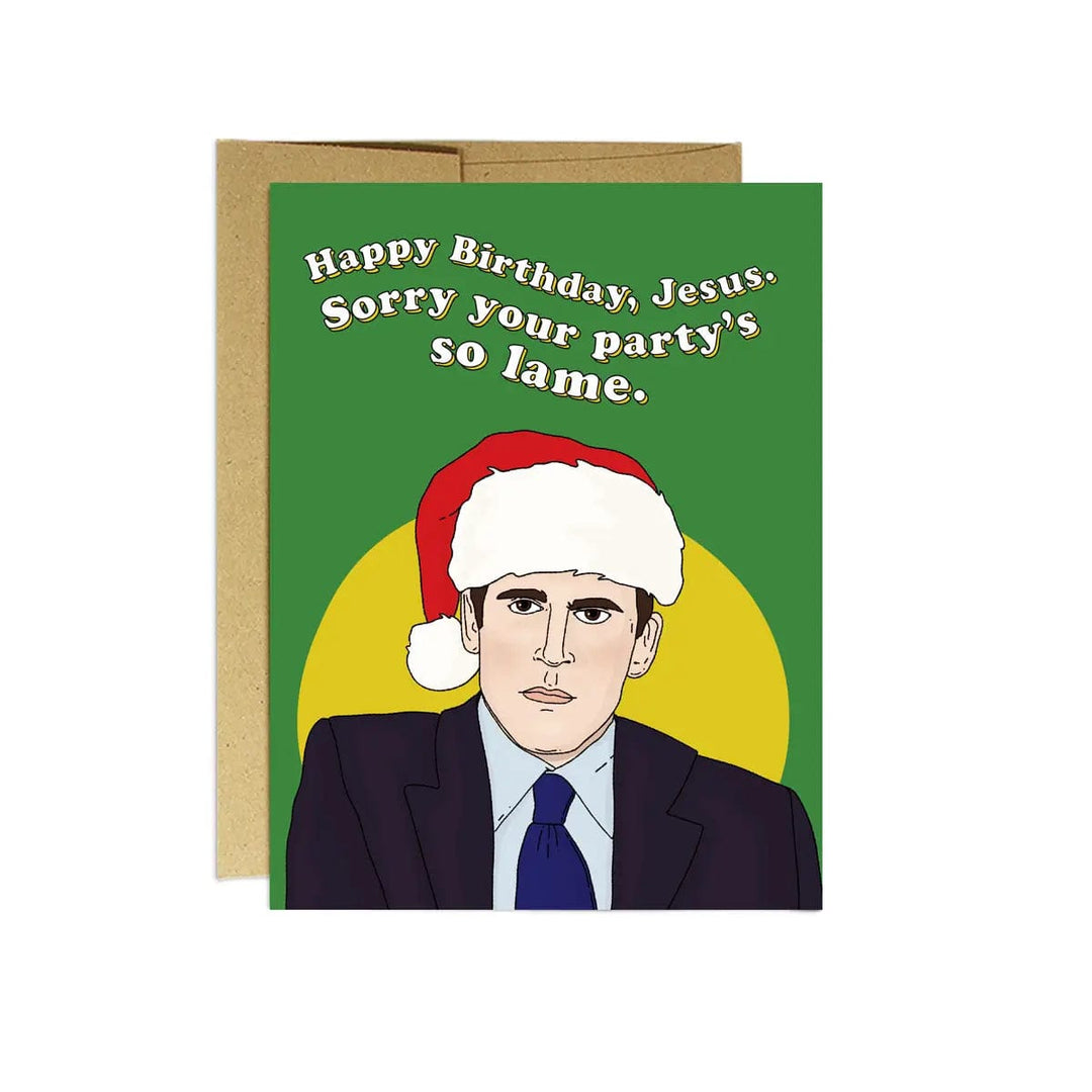Party Mountain Paper Card HBD Jesus (Sorry Your Party's So Lame) Christmas Card