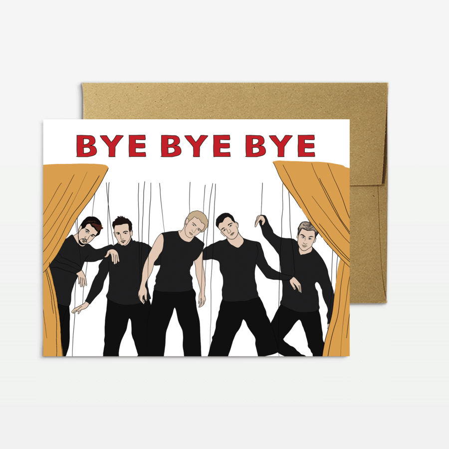 Party Mountain Paper Card N'SYNC Bye Bye Bye Card