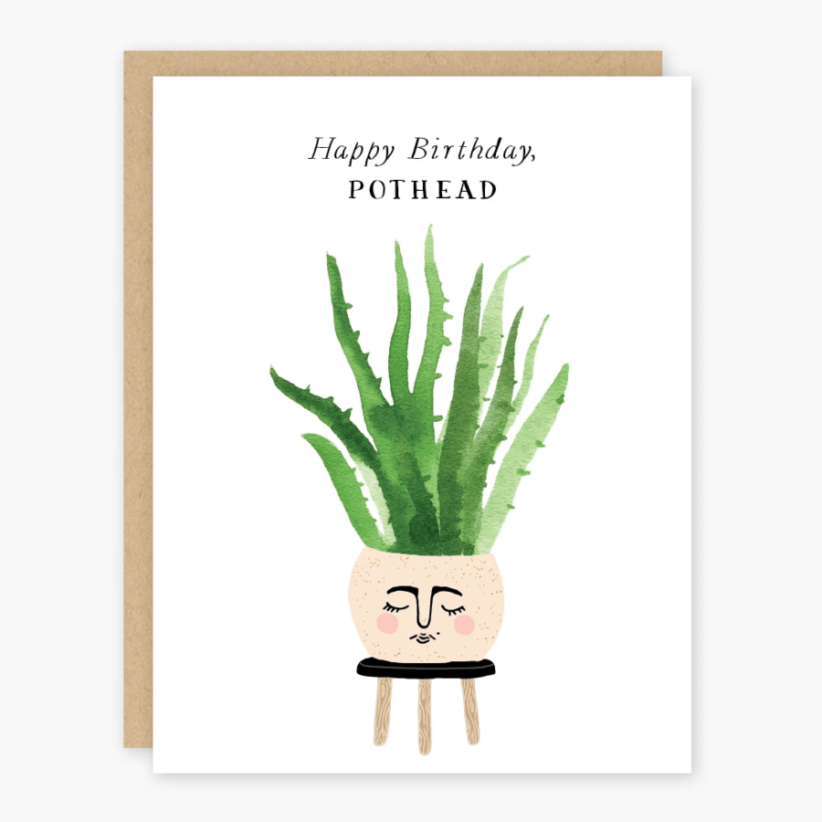 Party of One Card Pothead Birthday Card