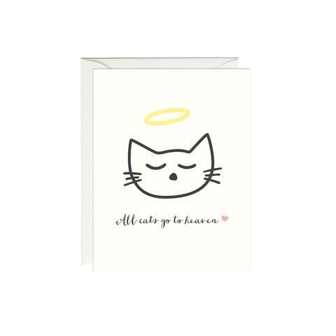 Paula & Waffle Card All Cats Go To Heaven Sympathy Card