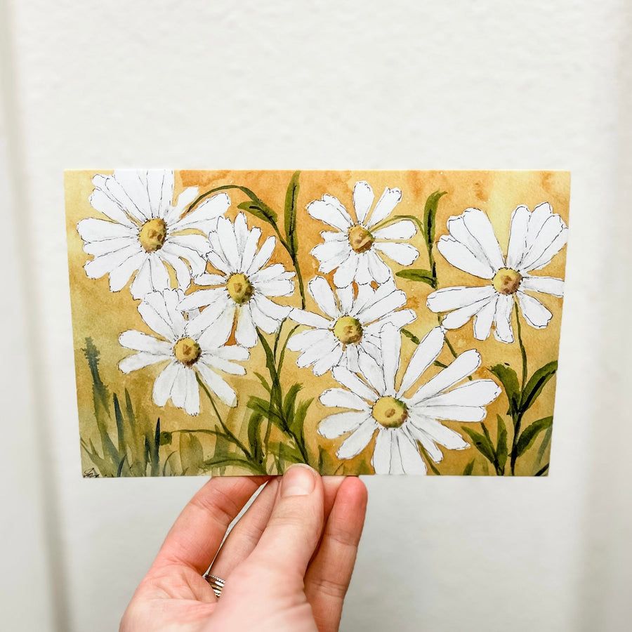 PEO Card Daisy's Yellow Background Blank Card