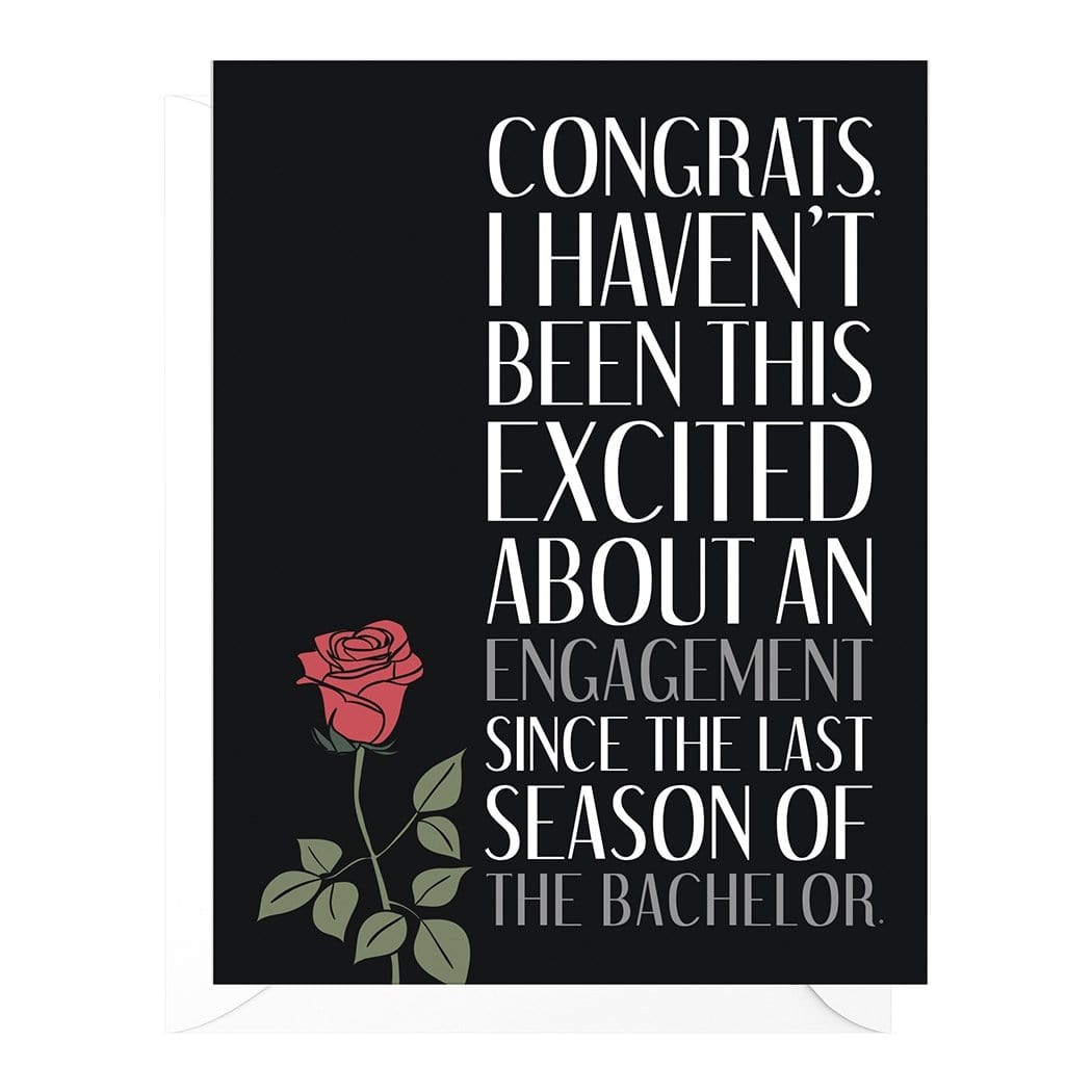 Peopleisms Single Card The Bachelor Funny Engagement Card