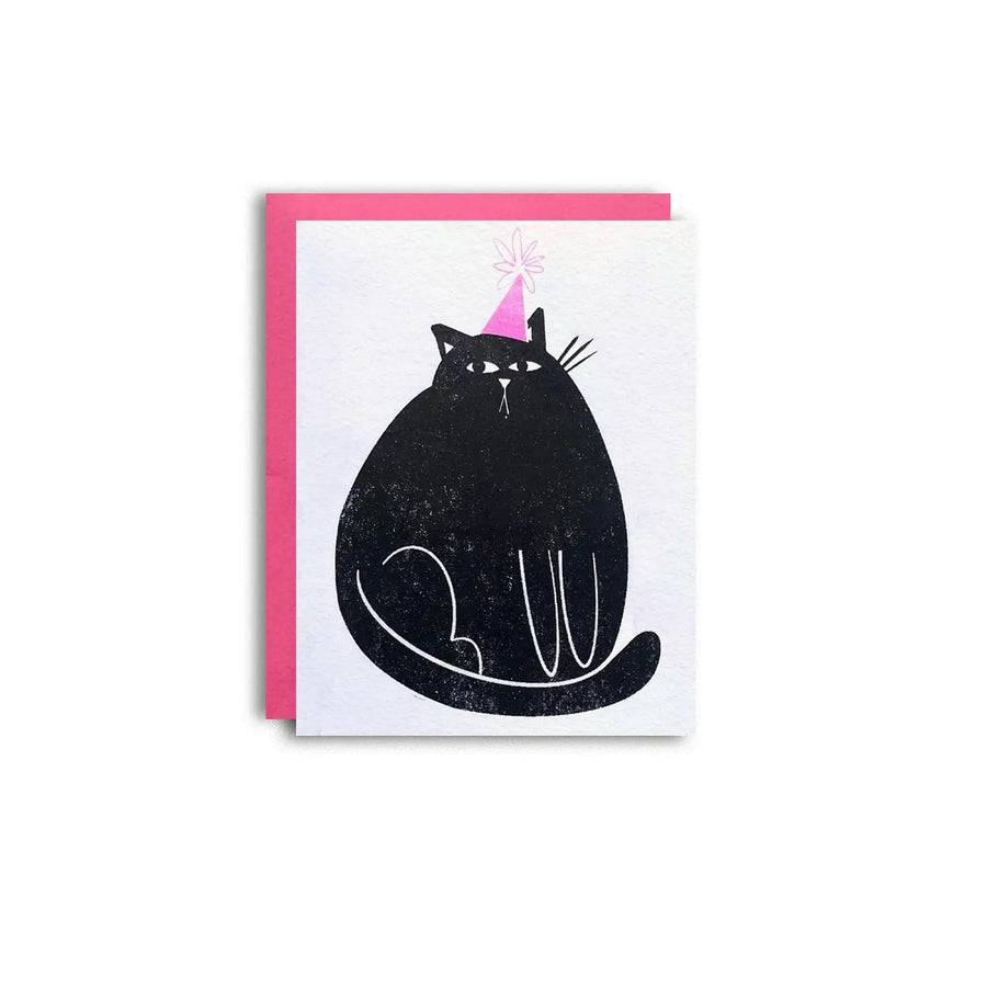 Pier Six Press Card Party Cat Birthday Greeting Card