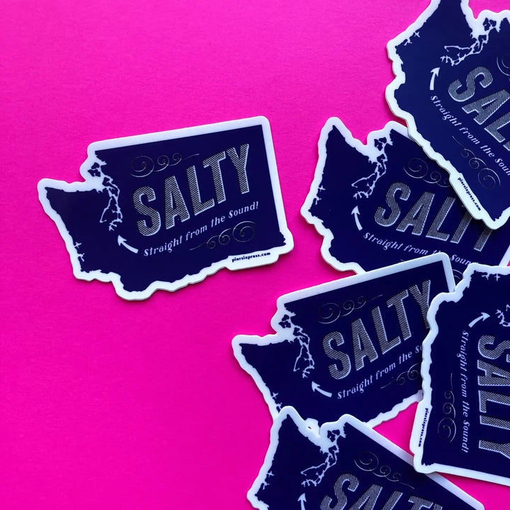 Pier Six Press Sticker Washington State Salty Sticker