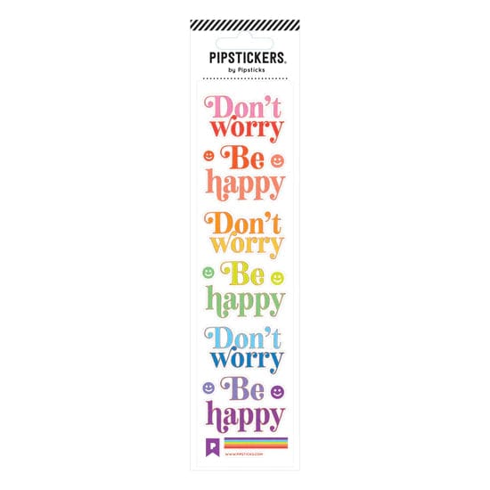 Pipsticks Stickers Don't Worry Be Happy Pipsticks