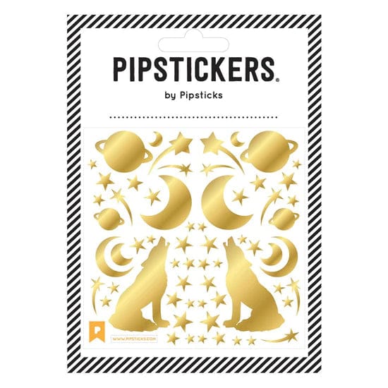 Pipsticks Stickers Gold Holographic Wolf Pipsticks