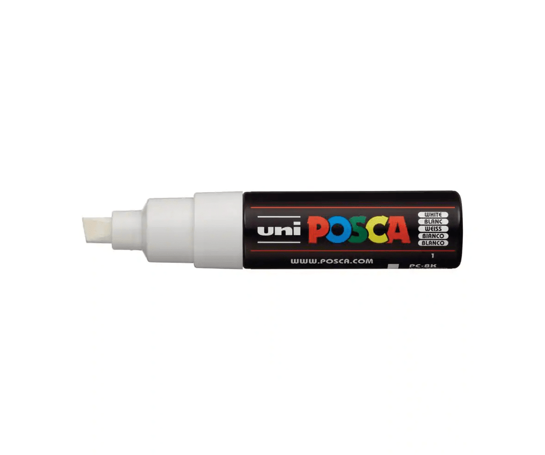 Posca PC-8K Broad Chisel Paint Marker, White
