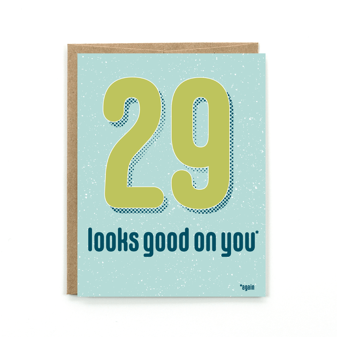 Public School Paper Co. Card 29 Again Birthday Card