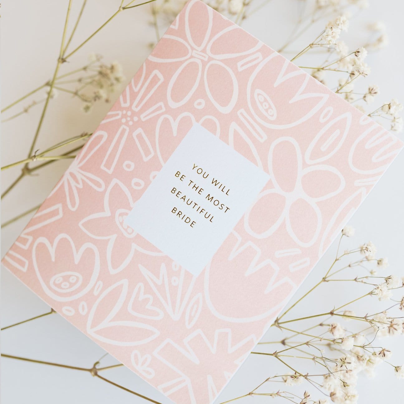 Ramona & Ruth Card Beautiful Bride Floral Pattern Card