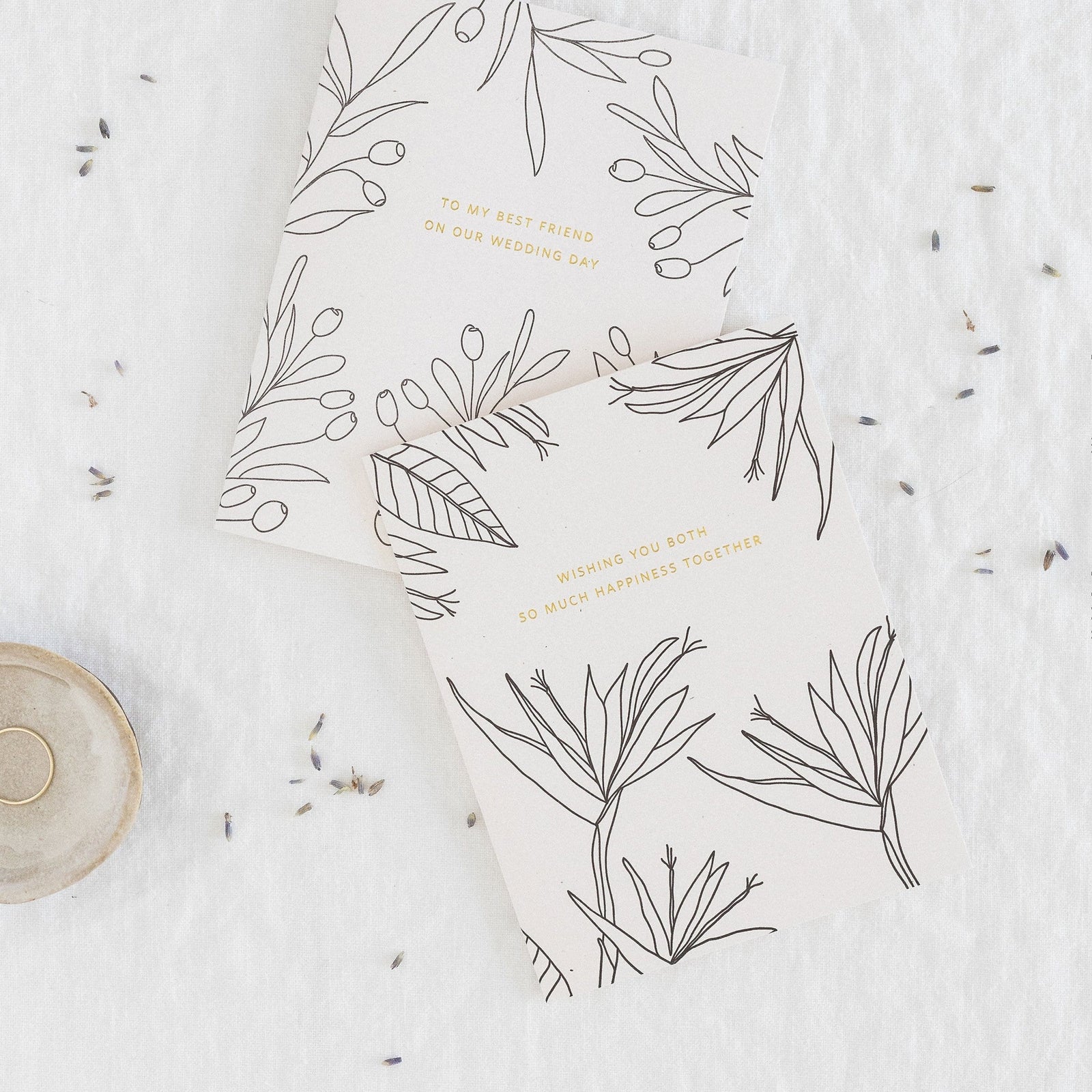 Ramona & Ruth Card Our Wedding Day Botanical Card