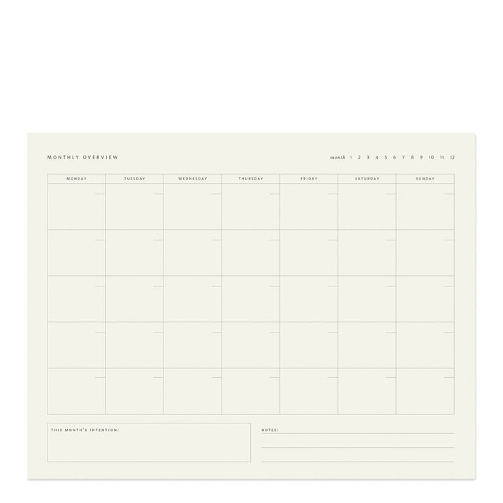 Ramona & Ruth Notepad Monthly Overview Notepad